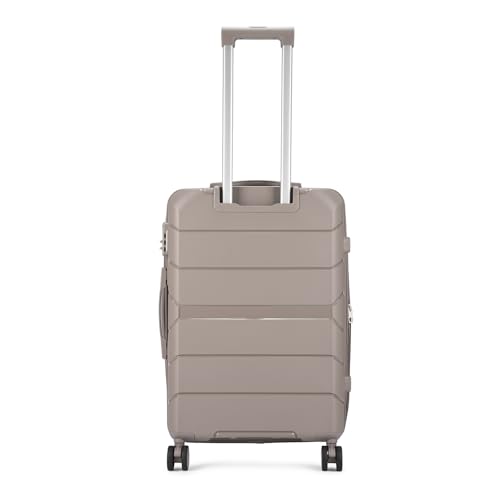 Image of VIP Pristine Hardsided 8 Wheel Polypropylene (PP) Spinner Suitcase With Large Expander,Combination Lock And 5 Years International Warranty (Brown, (Cabin+Medium+Large)), 60 Cm