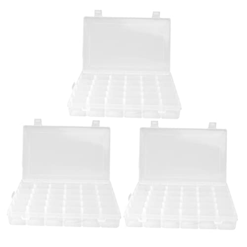 Boîte de rangement transparente multi-compartiments perles et strass - 2