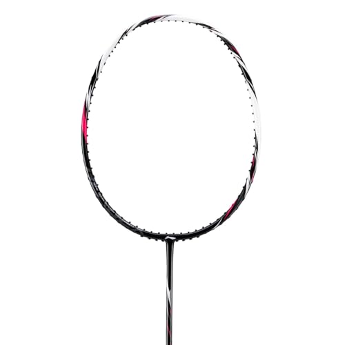 Image of Li-Ning Bladex Assassin Unstrung Badminton Racquet, Carbon Fiber Frame, Fast Swing Speed, High Control, Pearly White /Black (4U5)