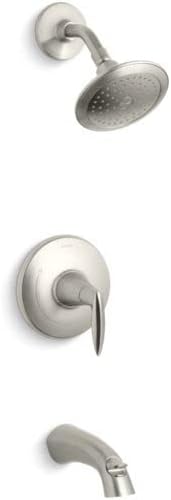 Kohler TS45104-4-BN Rite-Temp® Bath & Shower Valve Trim with Lever Handle, Spout & 2.5 Gpm Showerhead