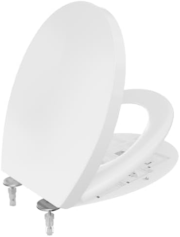 CECIPA Toilettendeckel mit Absenkautomatik, WC Sitz [O-Form],Klodeckel | Quick-Release Toilettensitz, Einfache Montage von oben, verstellbare Scharniere, bis 250 kg belastbar, ruts