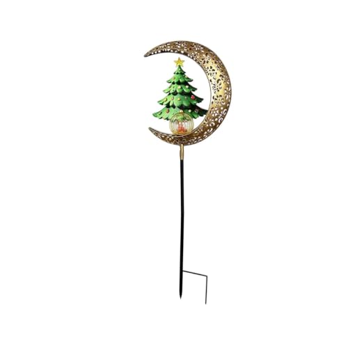 Solar Christmas Tree Moon Garden Lights with Stake Garden Decor for Outside - image 7