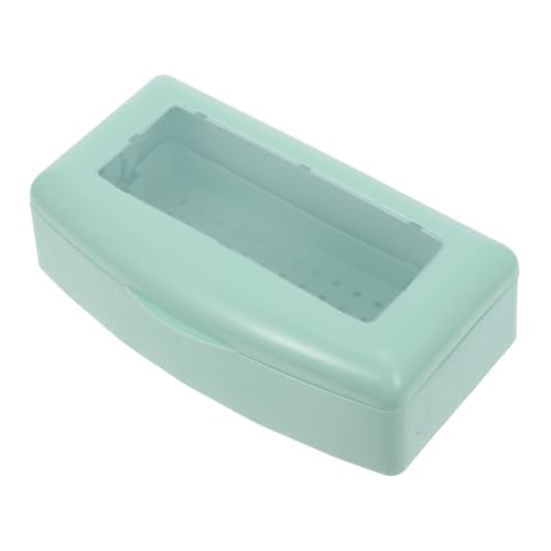 DECOMELODY Caja Organizadora Portátil para Manicura Bandeja de Limpieza para Herramientas de Nail Art con Tapa Protectora Estuche Resistente y Compacto para Guardar Utensilios de Color Azul