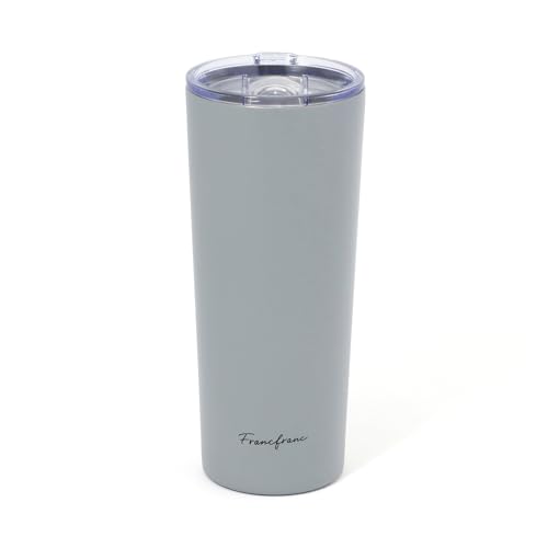 Francfranc フランフラン フタ付き ステンレスタンブラー 650ml グレー 真空二重構造 保温 保冷 コップ マグカップ オフィス プレゼント ギフト 贈り物