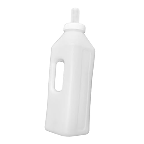 ORFOFE 4-Piece Set 3l Calf Milk Bottle Sheep Nipple for Orphaned Animals White Smooth Milk Flow Reusable