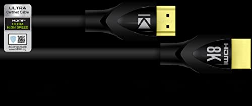 Key Digital KD-Pro8K6BX: 3ft (0.9) 8K 48Gbps Ultra High Speed HDMI Cable, with 4K 18Gbps bandwidth, HDR, HDCP 2.2, HDR, certified Ultra High Speed cable by HDMI Forum Authorized Testing Center