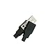 BlingKingdom 5 Sets USB Type A 4 Pin Male Jack Connector Adapter Plug Socket Connector Solder Welding Plate for DIY USB Power Supply Breadboard