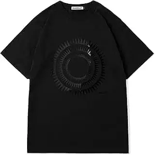 アンダーカバー UNDERCOVER SUN Tシャツ 柔らかい 丸首 100%コットン メンズ カジュアル 無地 カットソー ファッション 快適 半袖 春夏 2021 UC2100302 (XL, ブラック) [並行輸入品]