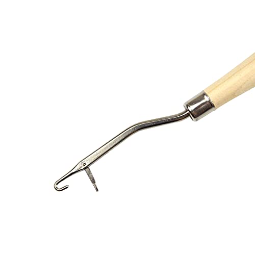 Ytbyt 3 Pcs 6.5 Inch Wooden Bent Latch Hook Supplies Tool For Rug Making And Other Crafts thumb #1