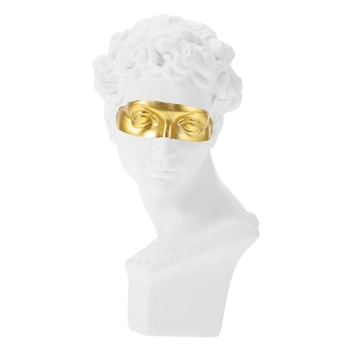 NUOBESTY Büste Skulptur Aus Kunstharz Klassische Kleine Kopfstatue Dekor Für Heimbüro Schlafzimmer Wohnzimmer Büstenstatue Charakterstatuen-Dekoration