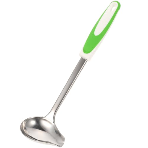 CONGARTENO Cucchiaio da Portata per Salsa in Acciaio Inossidabile con Beccuccio Anti-Goccia Manico lungo Utensile da Cucina per Condimenti e Sughi Accessorio per Casa Ristorante e