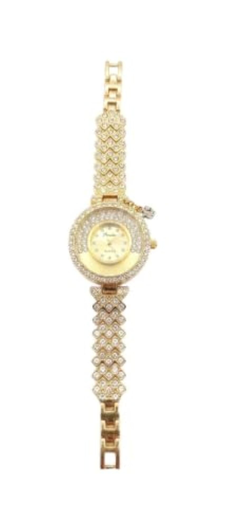 Women's Luxury Gold Watch with Stylish Metal Chain Strap