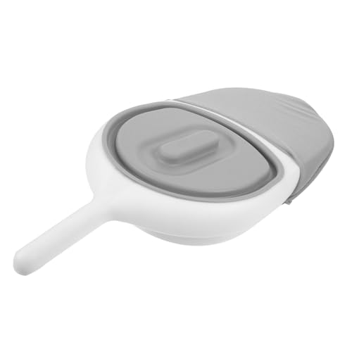 Frcolor 高齢女性用ポータブルトイレ便器 蓋付き 軽量コンパクトデザイン 耐久性プラスチック製 ベッド上排泄用 小便器 高齢者介護用