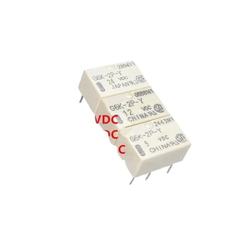 POWTAXBJGD Relay Insert pin 8 G6K-2P-Y-3VDC G6K-2P-Y-5VDC G6K-2P-Y-12VDC G6K-2P-Y-24VDC(5PCS G6K-2P-Y-3VDC)