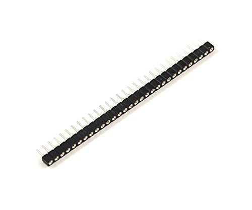 40x1 Pin Female Header Single Row Straight Round Pin - 2.54mm Pitch
