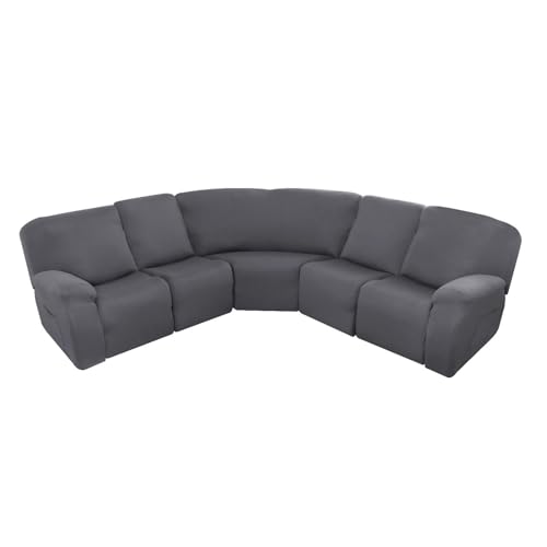 Fundas para sofá seccionales en forma de L de 7 piezas protector para sillón reclinable esquina 2