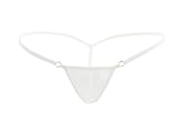 Deargirl Panty T Back G-string Thong for Women Cotton/lace (One Size(FITS MOST XS to M ), White Mesh)