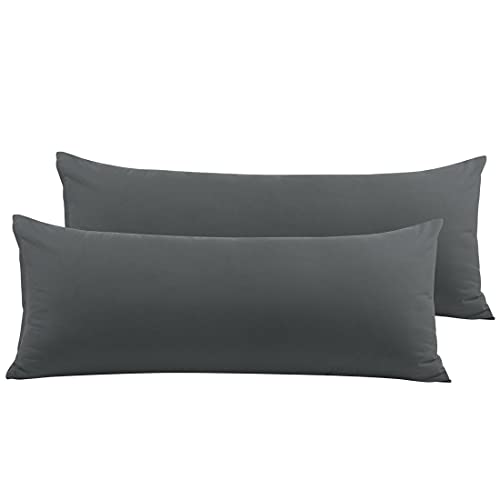 PiccoCasa 2 Packs Body Pillow Cover, Soft 100% Brushed Microfiber Body Pillow Pillowcase