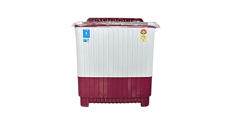 Image of Voltas Beko 7 kg Semi-Automatic Top Load Washing Machine, 5 Star Rating, Burgundy, WTT70DLIM