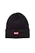 Produktbild Levi's Herren Red Batwing Embroidered Slouchy Beanie Strickmütze, Schwarz (Regular Black 59), One Size (Herstellergröße: UN)