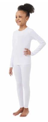 32 Degrees Kids Baselayer Top Pant Set, White, X-Large - Thumbnail 2