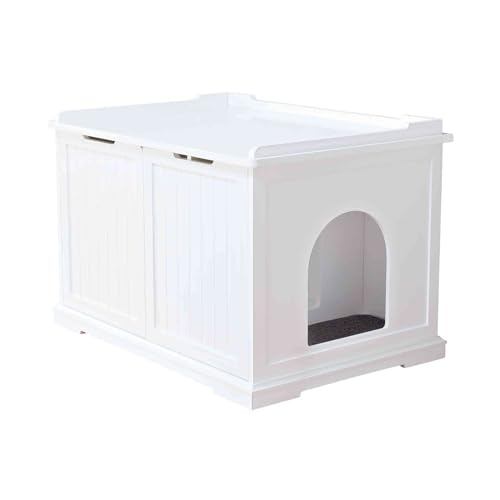 Trixie 40233 Katzenhaus für Katzentoilette XL, 75 × 51 × 53 cm, weiß