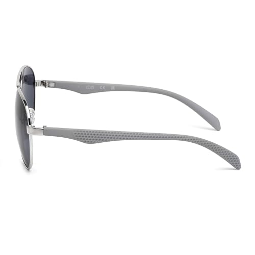 Men's Metal Sun Glasses Polarized Oval Sunglasses, Shiny Light nickeltin, 58/15/1403