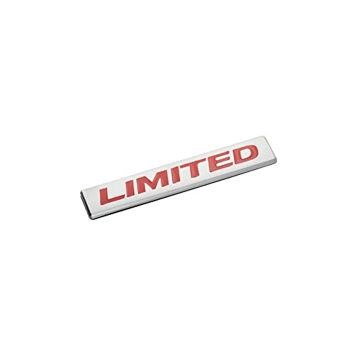 Image of 2Pack Limited Emblem 3D Metal Decal Rear Trunk Sport Badge Sticker Fender Script Nameplate Universal Use (Silver Red), Red,Silver