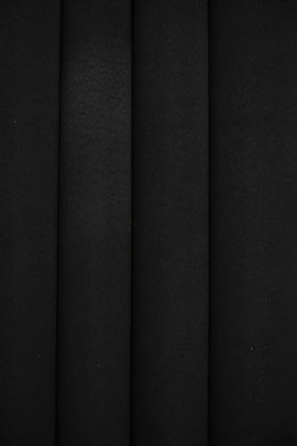 Image of 100% True Blackout Window Curtains 5 Feet, Set of 1 Panels | 300 GSM Heavy Room Darkening Polyester Cloth for Bedroom & Living Room | Thermal Insulated Heat & Noise Reducing (60x47 Inch, Black) | 100% Room Darkening Thermal Insulated Heat & Noise Reducing Curtains 5 feet long