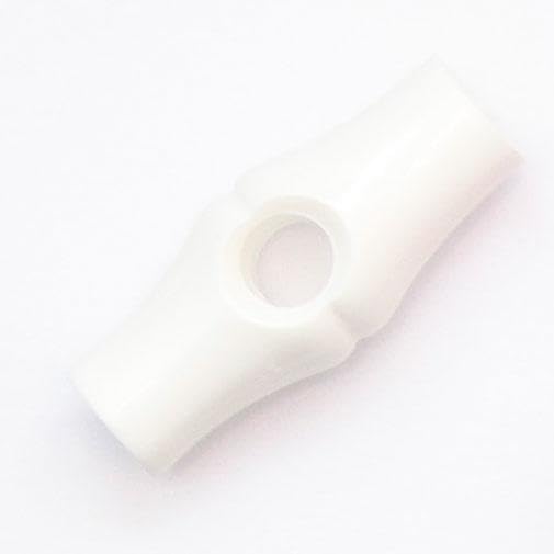 10 Pieces of Baby Duffle Buttons 20mm/25mm/32mm/38mm Wide Baby Toggles - Simply Sew CraftyTM (UK) (25mm - White)