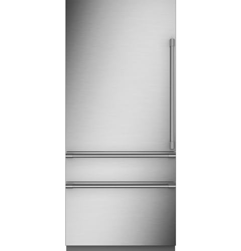 Monogram ZIC363IPVLH 36 Inch Wide 20.2 Cu. Ft. Integrated Bottom-Freezer Refrigerator with Convertible Drawer - Left Hinge - Custom Panel