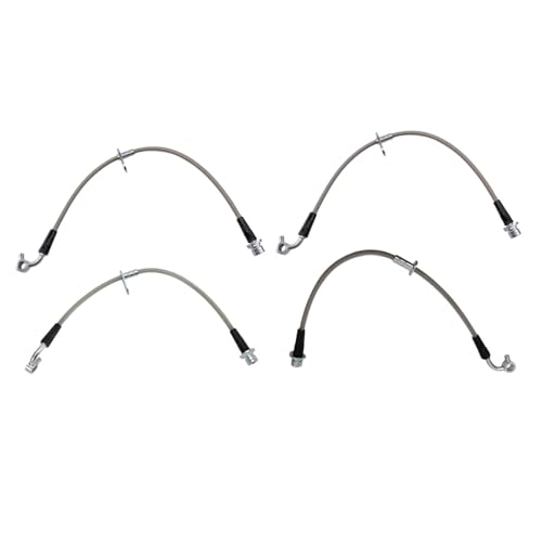 Image of TRQ Performance Front and Rear Brake Hose Set Compatible with 07-11 Honda CR-V