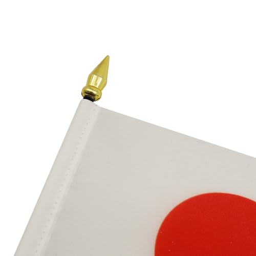 AZ FLAG - Tischflagge Japan - 15x10 cm Goldene Splitze - Japanische Tischfahne 10 x 15 Cm - Flaggen
