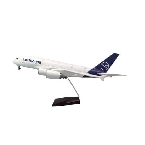 Modelo de aerolínea A380 Lufthansa avión clásico para colección escala 1/160