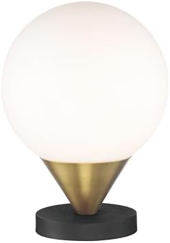 GEORGE KOVACS P1831-1-618 Alluria Table Lamp, 1-Light, 60 Total Watts, 12.38-in H x 9-in W, Weathered Black with Autumn Gold