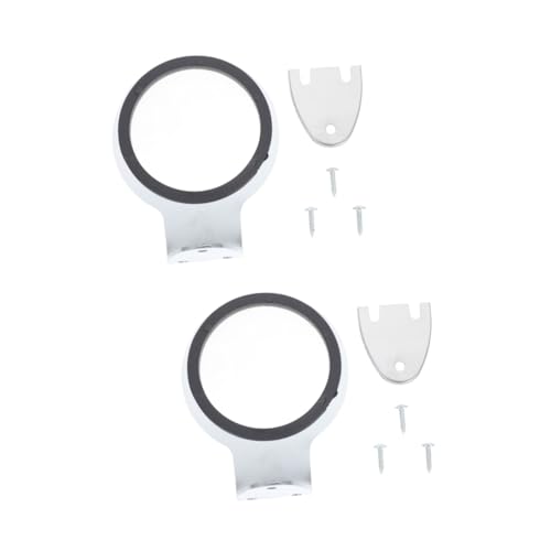 Gogogmee 2 Pcs Blow Dryer Stand Wall-mounted Stainless Steel Hair Dryer Rack for Barbershop