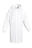 Blouse agroalimentaire médicale avec Capuche et Finition Manches élastiquées. Blouse médicale Manches Longues en Tissu épais et résistant (as4, Alpha, s, Regular, Regular, Standard, Blanc)