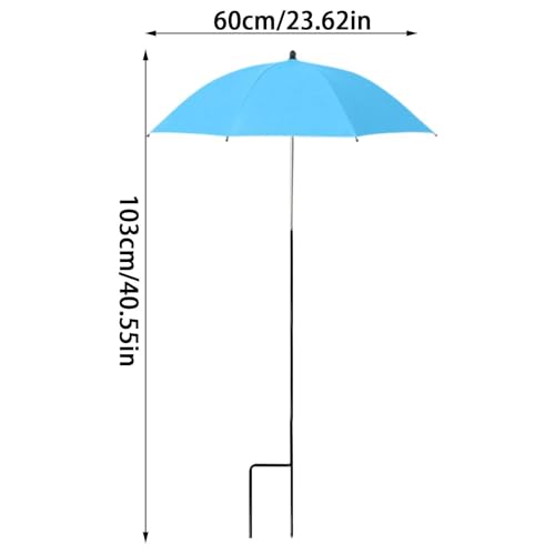 Parasol plegable de metal con estaca para flores en jardín y patio 5