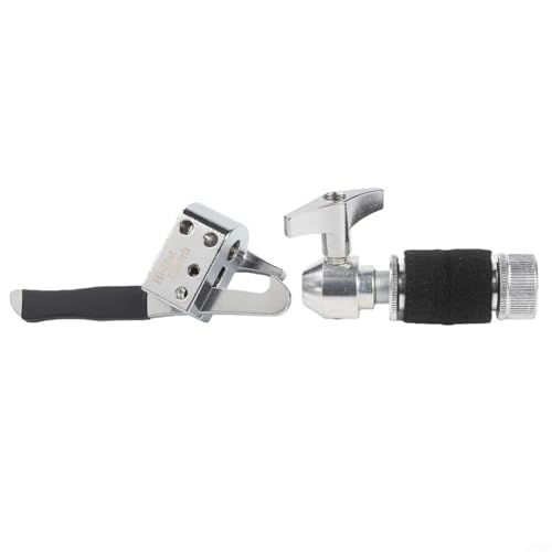 Hi-Hat Cymbal Clutch Zinc Alloy con mecanismo de liberación rápida para kit de batería (con barra) para jugadores de doble bombo miniatura 4
