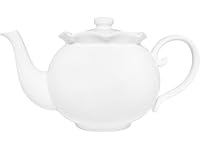 Casa Domani Florence Scallop Teapot in Gift Boxed, White, 1 Liter Capacity