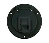 4.3 x 2.3 in. Round Basic Cable Hatch, Black
