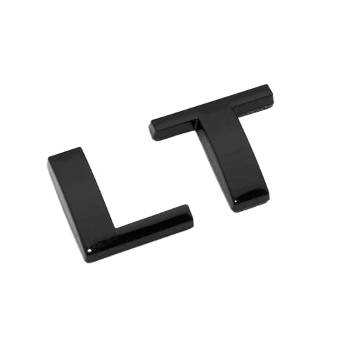 Image of Replacement for 2019-2023 Silverado 1500 Rear Tailgate LT LTZ Letter Logo 3D Emblem Badge Sticker Z71 (Glossy Black, LT)