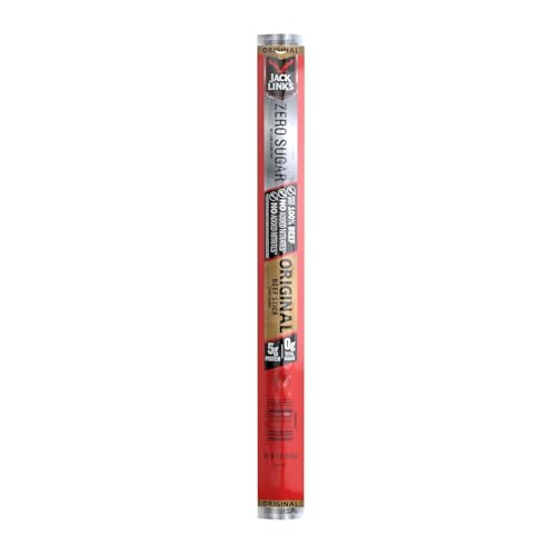 Jack Link's Beef Sticks, Original Zero Sugar - Protein Snack, Meat Stick with 5g of Protein, Meat Snack Sticks Made with 100% Beef, Keto & Paleo Diet Friendly - 0.92 Oz. (1 Count)