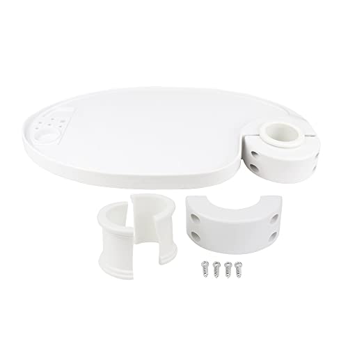 TEPTOARCH Lab Chair Tray Accessories 45/50mm Universal Plastic Rotatable Plate Post Mounted Shelf Tray Table Oval Shape Accessories