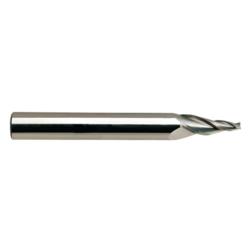 YG-1 87576 Carbide End Mill, 3 Flute, Taper, Uncoated Finish, 3-1/2