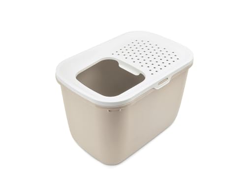 SAVIC Katzentoilette Hop In mit Einstieg von oben beige-weiss