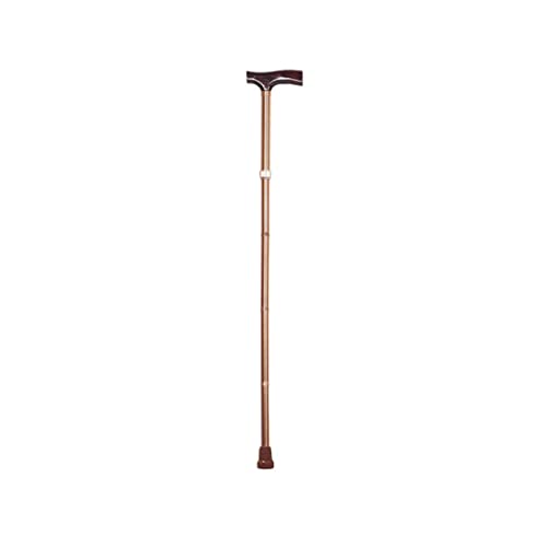 Image of Dr. Care Imported Height Adjustable Walking Stick with 10 Adjustable Height Level (Brown)