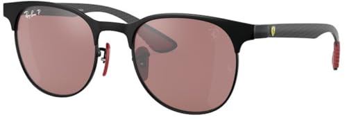 Ray-Ban RB8327M Sunglasses Bundle: RB 8327M F041H2 Matte Black On Black Purple Mi and Universal Anti-slip Silicone Leash