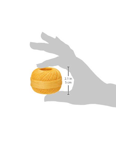 Hilo de algodón premium Lizbeth Handy Hands, tamaño medio, amarillo dorado, HH40613 miniatura 3