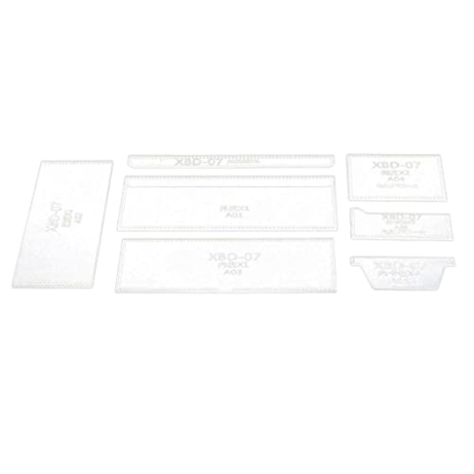 7 Pieces Acrylic Purse Wallet Pattern Template Stencil Set